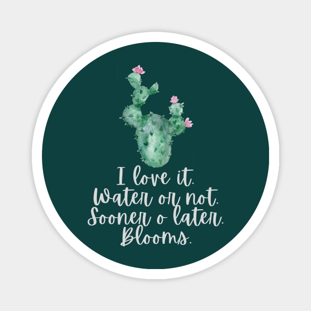 Cactus always blooms Magnet by Paciana Peroni